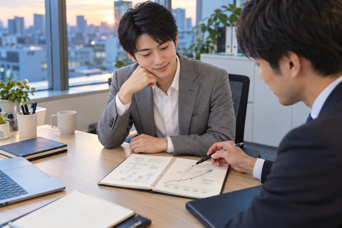 キャリアアドバイザーと数年先までのキャリアプランを話し合う会計士